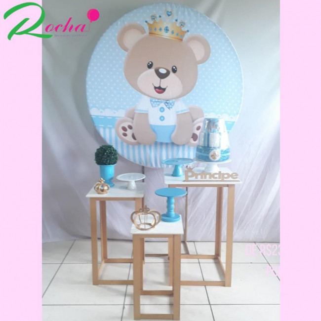 CHÁ DE BEBÊ URSO REALEZA AZUL - KIT40214