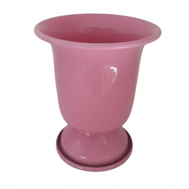 VASO ALUMÍNIO TULIPA ROSA P