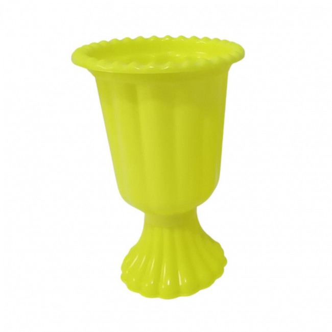 VASO PLÁSTICO TAÇA GREGA AMARELO NEON