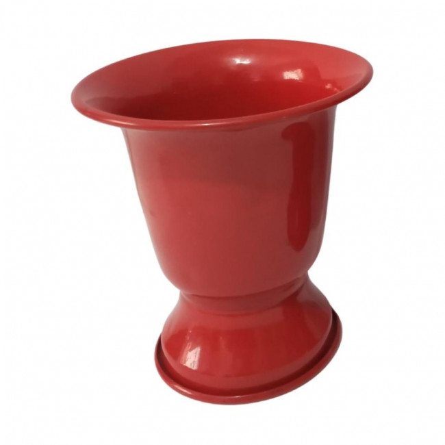 VASO TULIPA ALUMÍNIO  VERMELHO M (0,22x0,21)