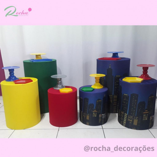 BASE KIT AMARELO, AZUL E VEMELHO NÃO TEMATICO - KIT40753