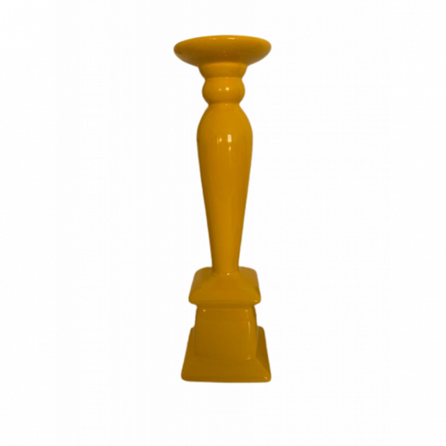 PEDESTAL DE PORCELANA AMARELO (UND)