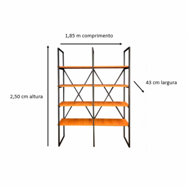 ESTANTE W - 185 x 43 x 250 cm