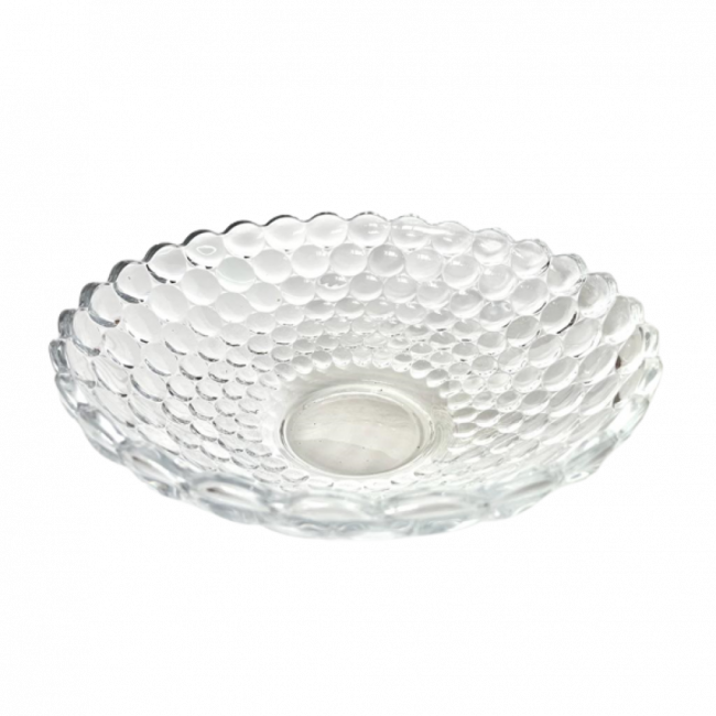 TIGELA REDONDA CRISTAL BOLHAS P
