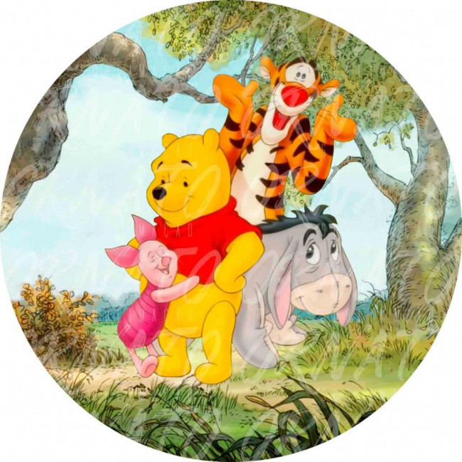 ..Pooh - Painel Redondo Tecido 1.3m (D)