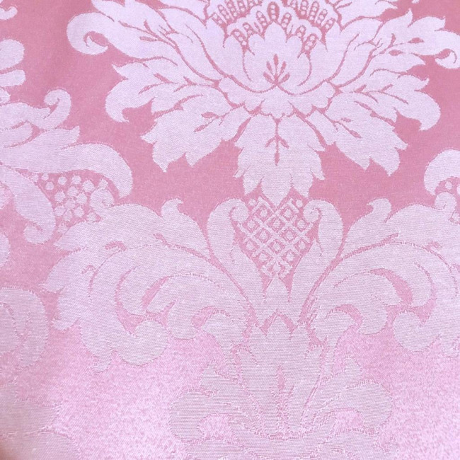 Tecido Jacquard Rosa Claro Medalhão 4.1m x 2,8m