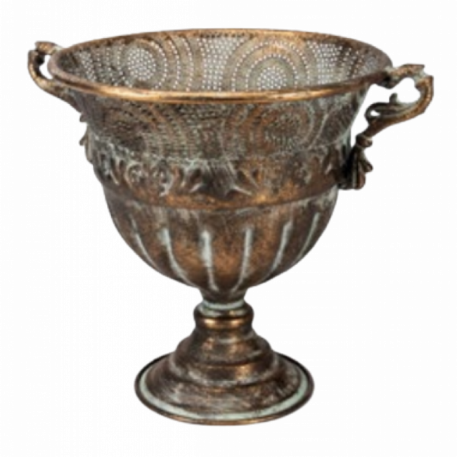 Vaso ânfora dourado