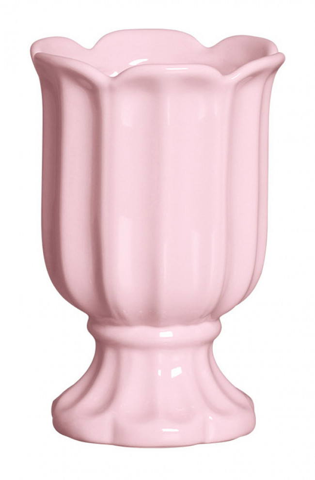 Vaso Rosa Claro Pétala Alto - M