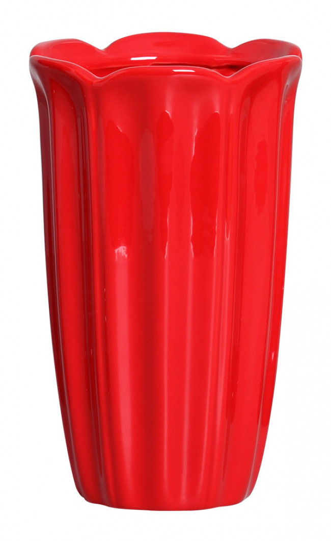 Vaso Vermelho Pétala Alto - G