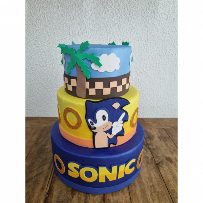 Bolo Fake Sonic (3 andares)