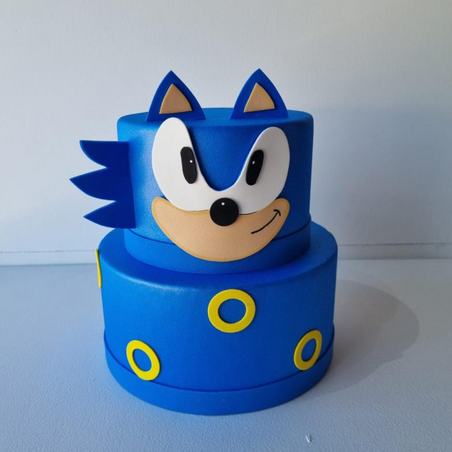 Bolo Fake Sonic Azul