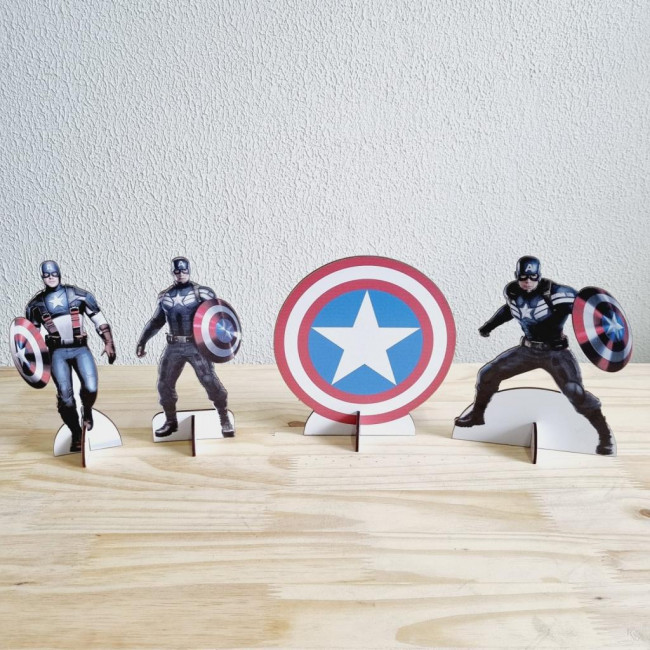 Kit Capitão America ( 4 personagens de mesa)