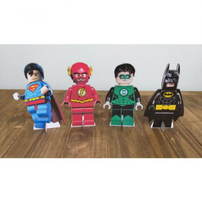 Display Liga da Justiça Lego de Mesa ( 4 unid)