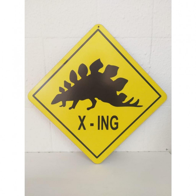 Placa Dinossauro X -ING