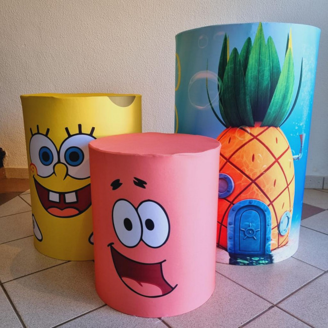 Trio de capas Bob Esponja ( tecido)