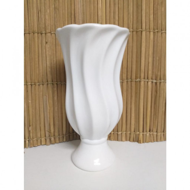 VASO CERAMICO BRANCO 40CM