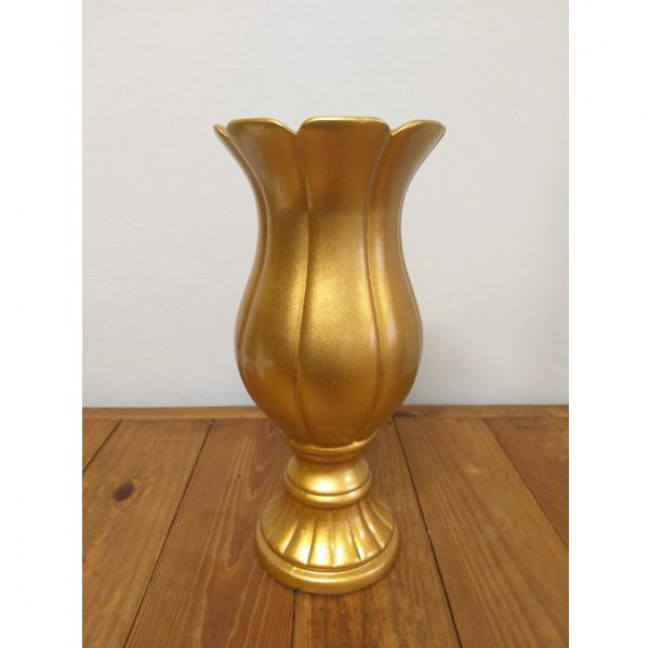 VASO CERÂMICO DOURADO