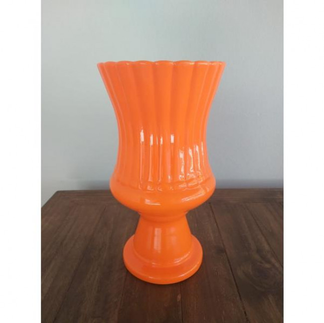 VASO PETALA LARANJA NEON