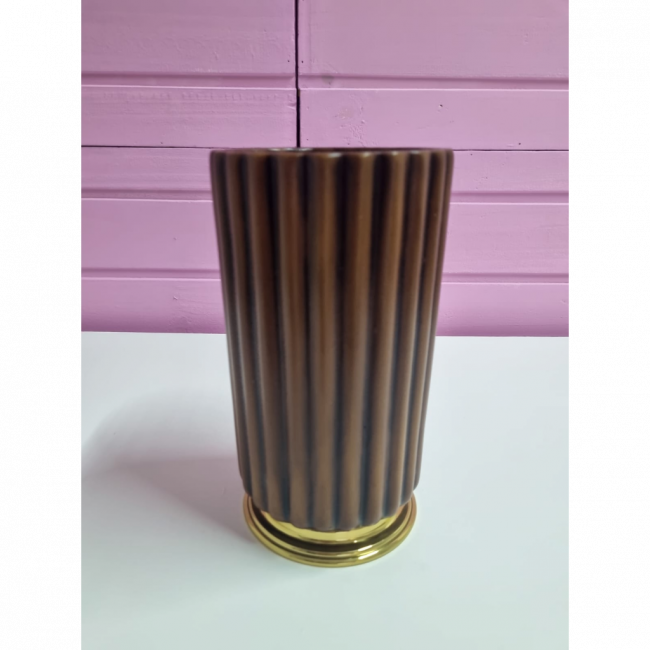 Vaso Plissado Madeira M