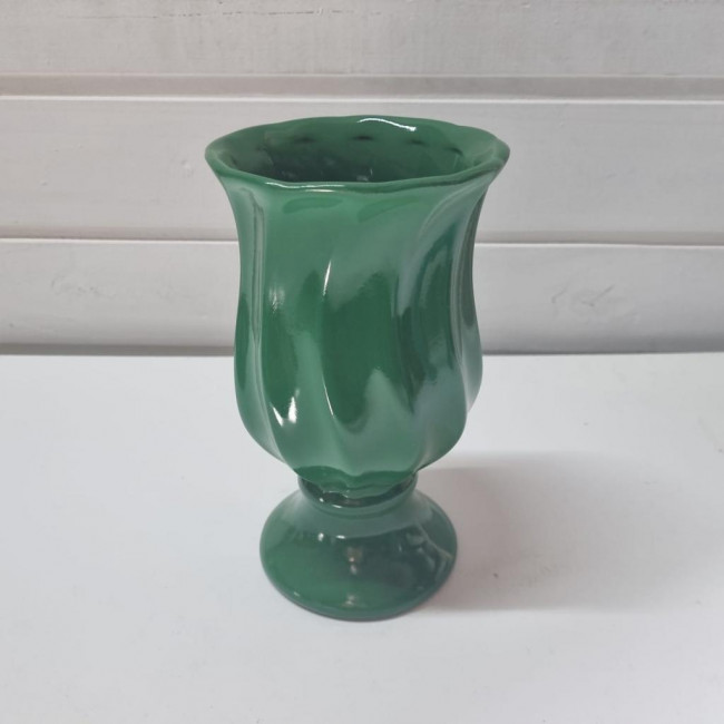 VASO CERAMICO VERDE BANDEIRA M (ROMA)