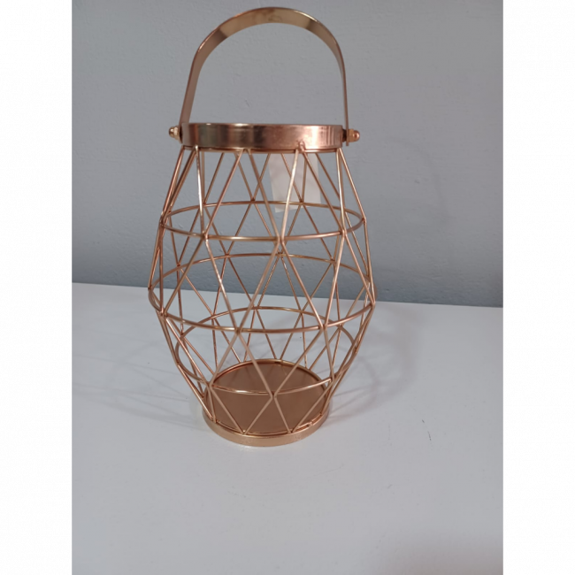 Porta Vela Dourado 30cm