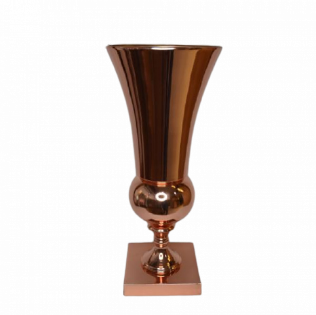 Vaso Cone de Metal Dourado G