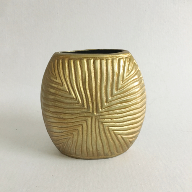 Vaso Textura Dourado P