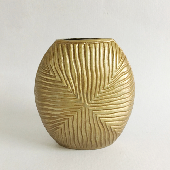 Vaso Textura Dourado G