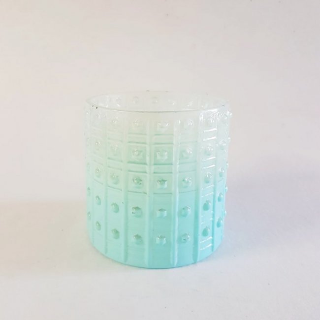 Vaso Textura Bolinha Aqua