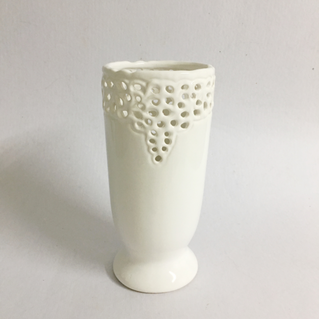 Vaso Rendado Branco G