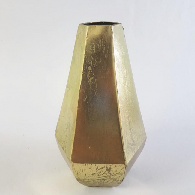 Vaso Metal Dourado M