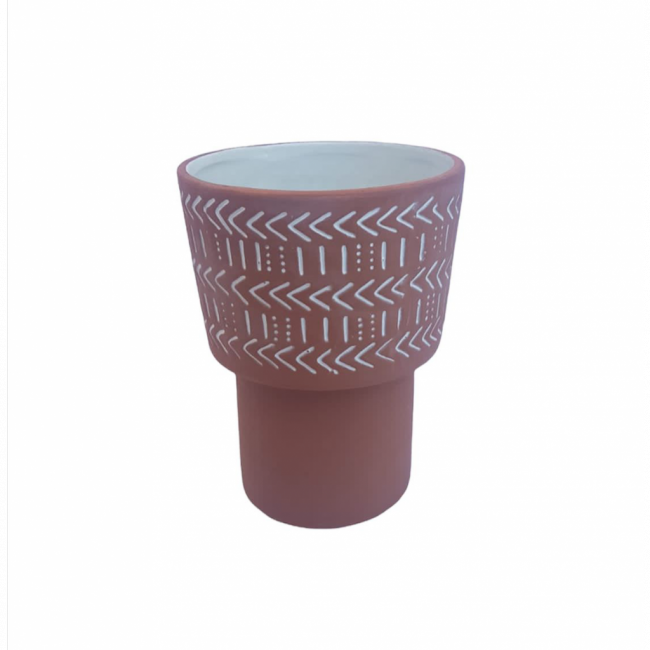 Vaso Barro Tribal M