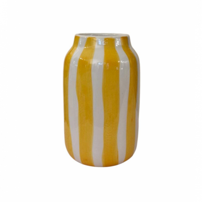 Vaso Orgânico Listras Amarelo