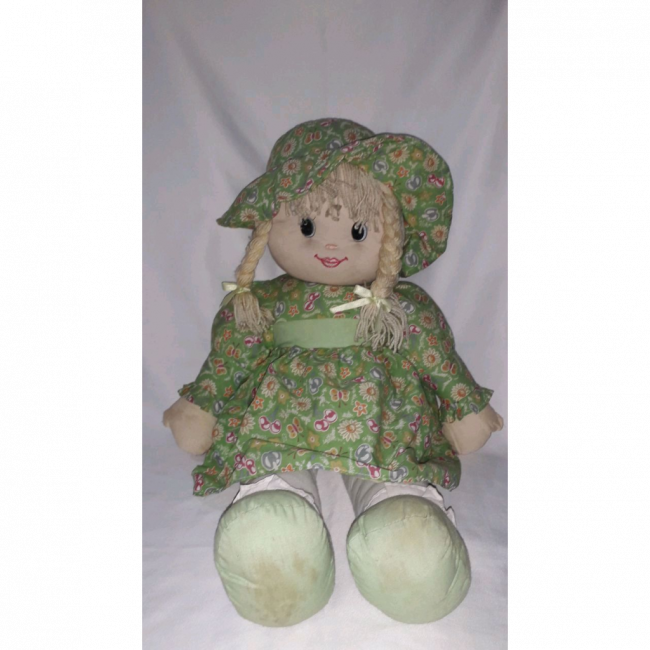 Boneca Vestido Verde com Flores GG