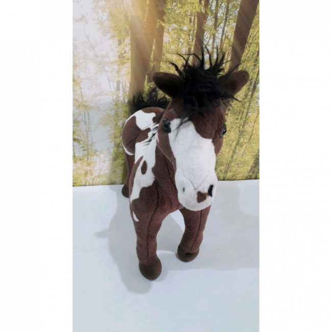 Cavalo Manchado Marrom e Branco