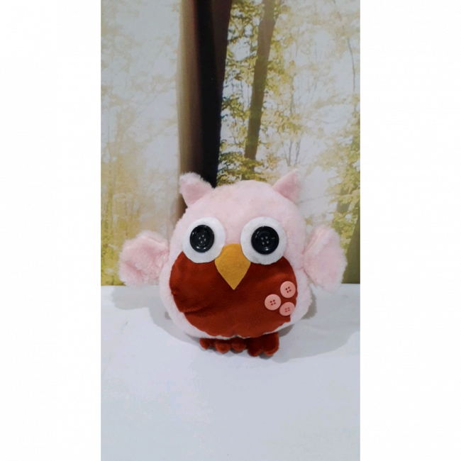 Coruja Rosa com Terracota
