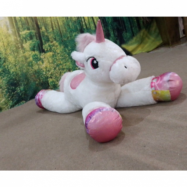 Unicórnio Branco com Rosa G