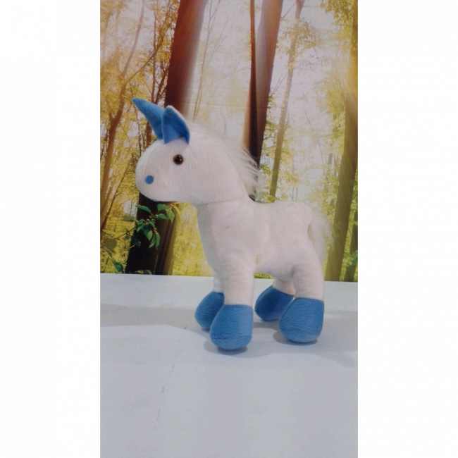 Unicórnio Branco com Azul