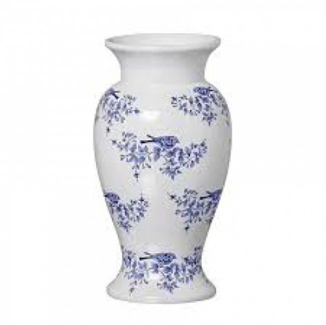 Porcelana Vaso de Cerâmica Chinesa Victoria Branco 33 cm