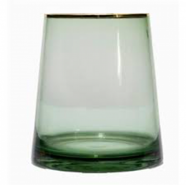 Vaso De Vidro com Degrade verde md