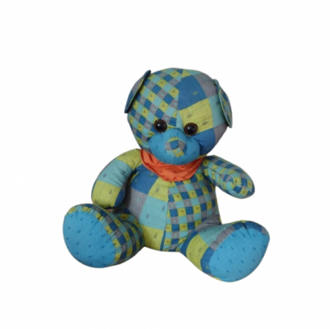 Urso xadrez Azul