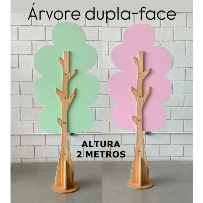 PAINEL ÁRVORE DUPLA FACE VERDE/ROSA