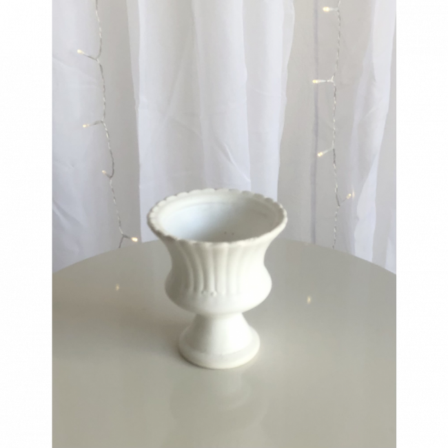 Mini Vaso de cerâmica branco