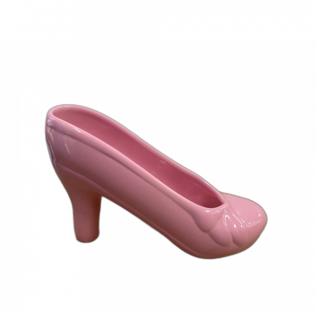 SAPATO ALTO ROSA CLARO EM CERÂMICA