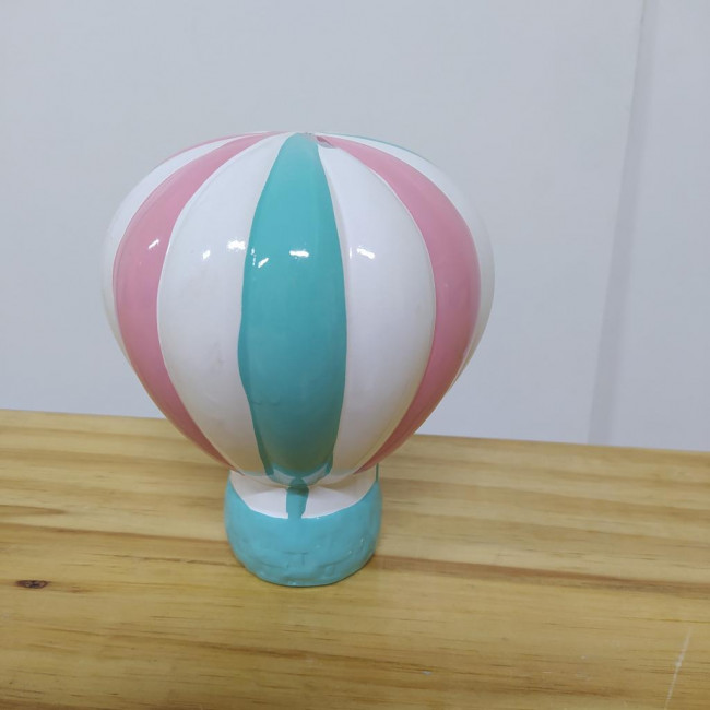 BALÃO AZUL COM ROSA LÚDICO