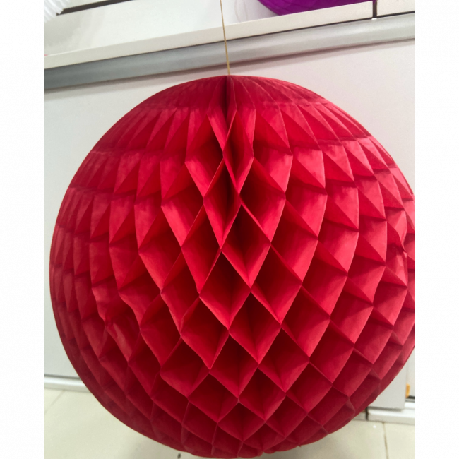 GLOBO COLMEIA DE PAPEL GG- VERMELHO