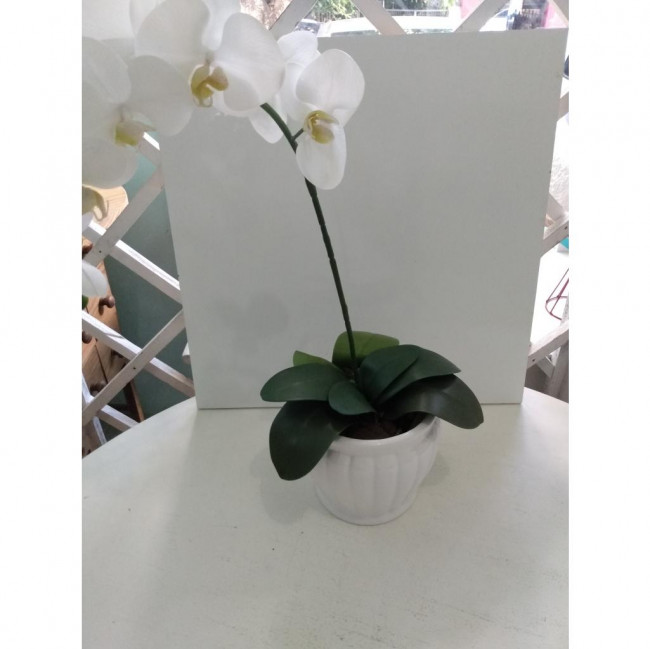 JARRO G CERÂMICA ORQUIDEA BRANCO