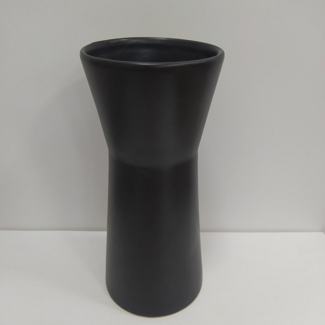 JARRO PRETO CONE 27CM ALTURA 11CM DIÂMETRO