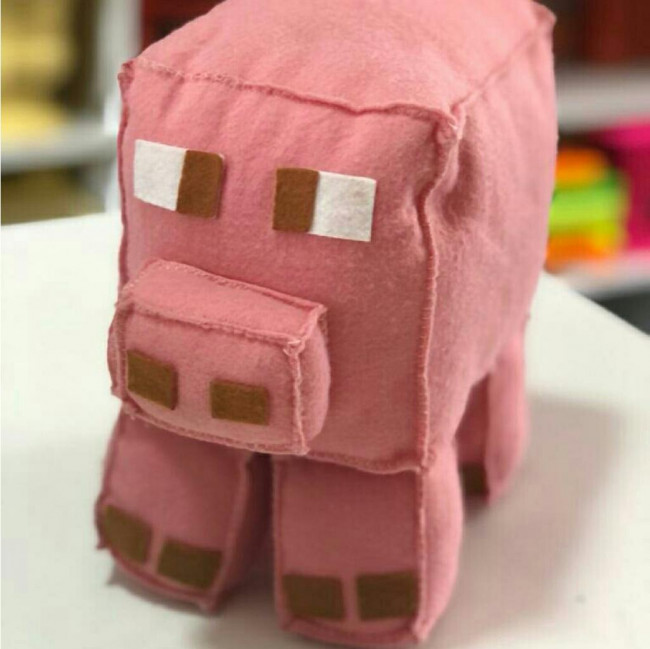 LÚDICO PELUCIA MINECRAFT ROSA