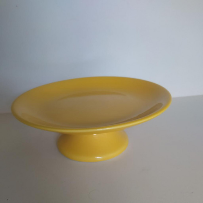 SUPORTE AMARELO P 22 CM PÉ REDONDO